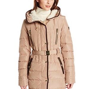 Kensie Women's Beige Puffer Jacket